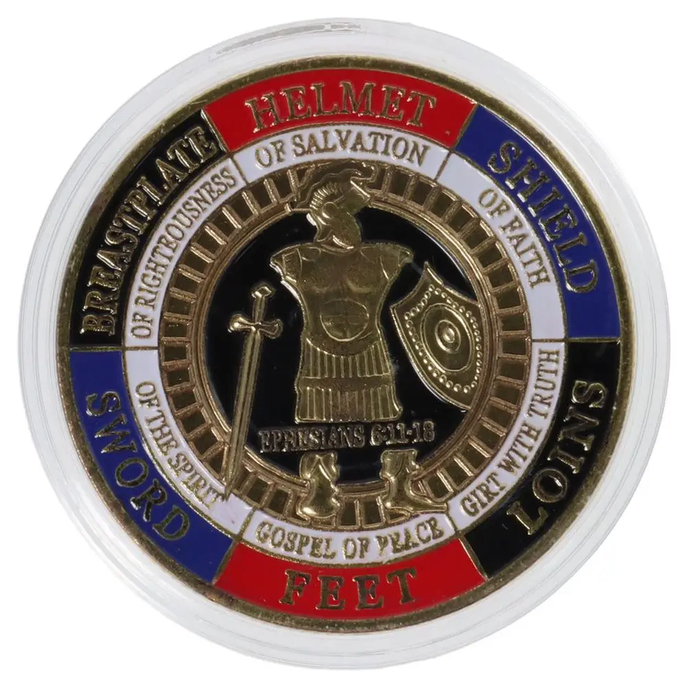 Souvenir Coin Souvenir Coin Put On The Full Armor of God Challenge Coin Culture Challenge Coin Decoration Individual Coins Gift