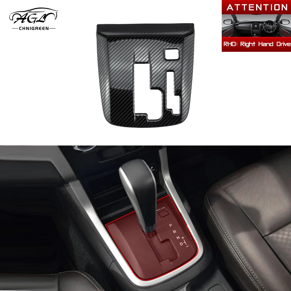 1pc LHD RHD Carbon Fiber Color ABS Gear Shift Panel Cover for ISUZU D-MAX MU-X 2012-2019