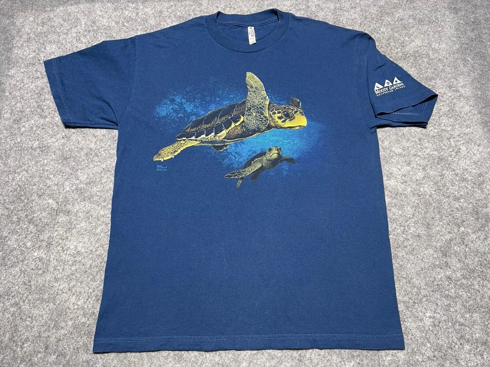 Turtles Blue Moody Gardens Galveston TEXAS beach Marine life Shirt Large Ocean