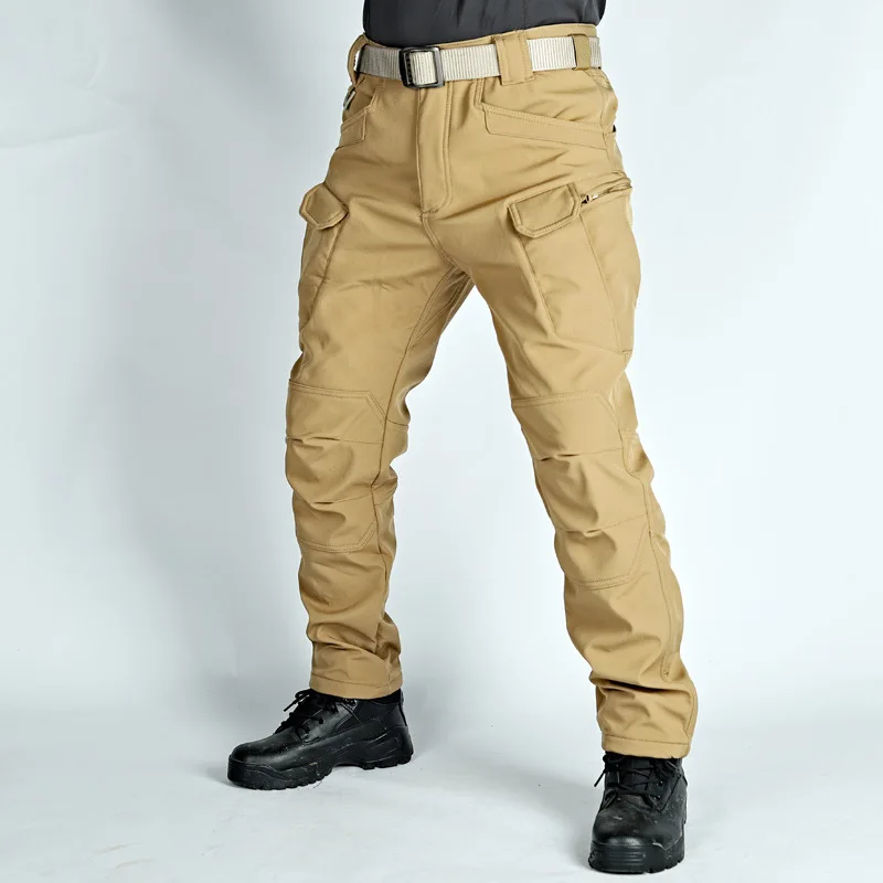 

Soft Shell Combat Men's Pants Outdoor Plush and Warm Military Fan Pants Wear-resistant Special Forces Tactical Pants