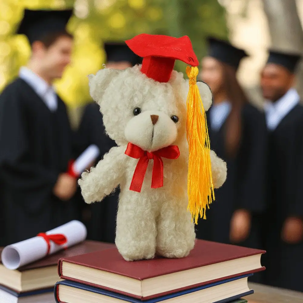 

Backpack Pendants Cute Graduation Bear 14cm Soft Bear Keychain Hanging Stuffed Animal Gifts