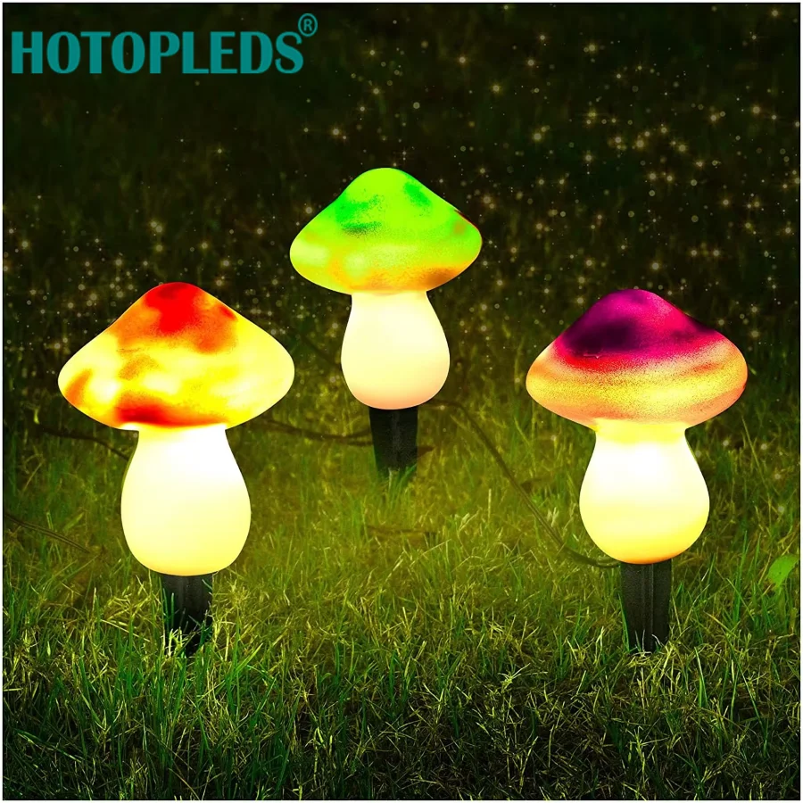 Mushroom Shape Outdoor Solar Light Solar-Powered Garden Lamp Ornament Outdoor Ground Landscape Stake Light Creative Waterproof
