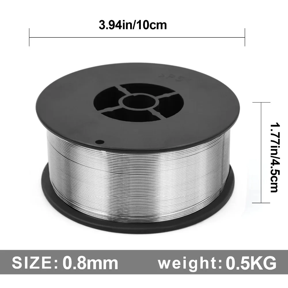 HZXVOGEN-Fil à Souder en Aluminium, 0.5kg, 1.0mm, Fils Sans Gaz, Accessoires de Soudeur Mig, Équipement de Machine à Souder