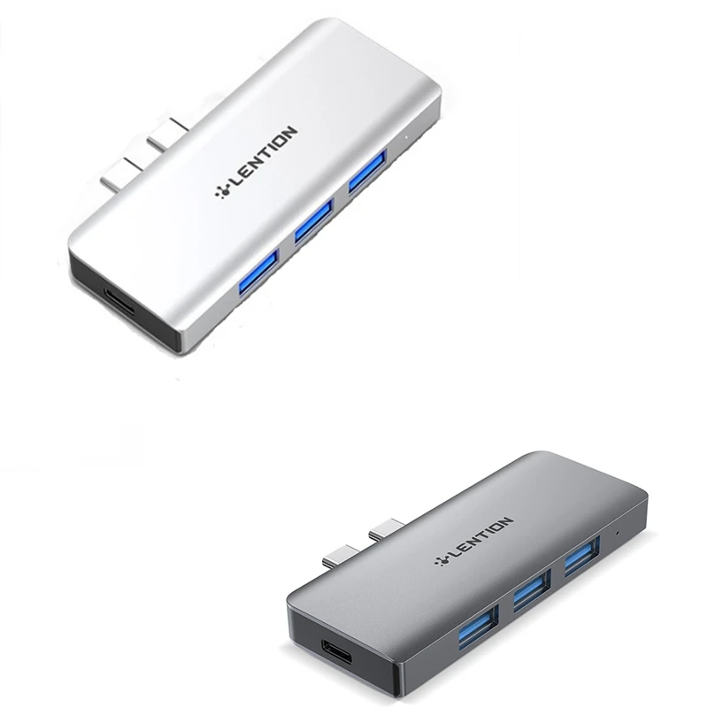 

LENTION USB Hub With 100W Power Delivery,3 USB 3.0, SD/Micro-SD/TF Card Reader Adapter For M1 2020 Pro