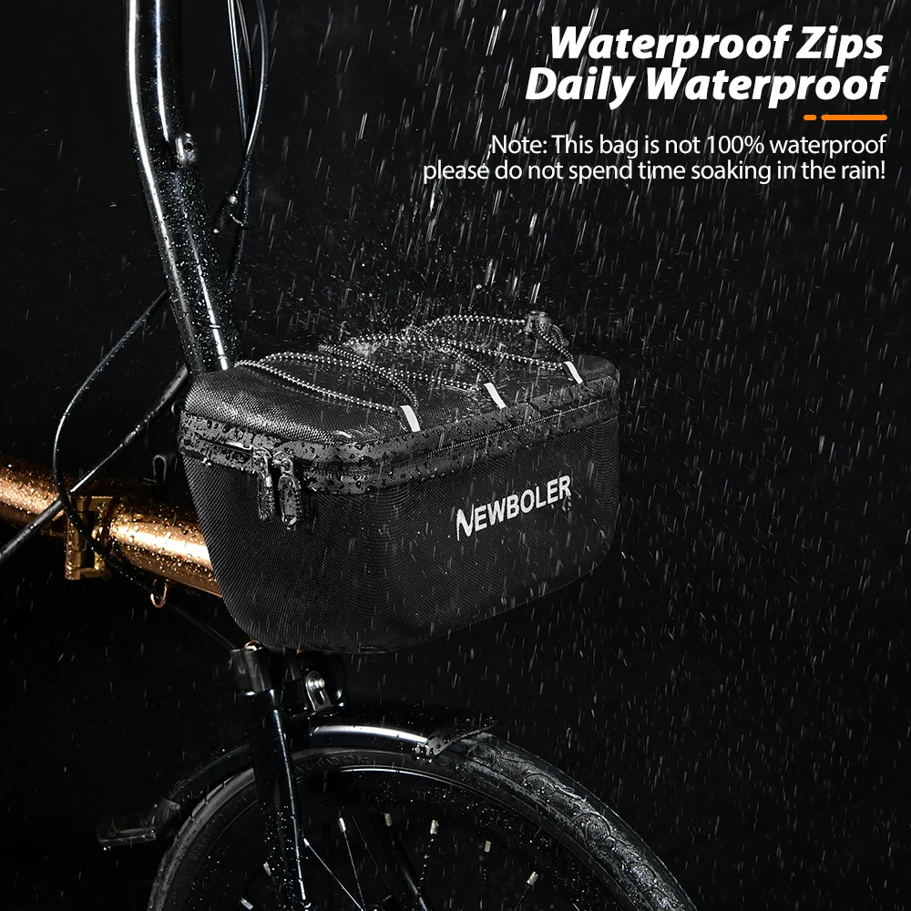 NEWBOLER Faltrad-Lenkertasche, multifunktionale Brompton-Tasche, Fahrrad-Fronttasche, Fahrradkorb, Tasche für Brompton Faltrad – Detail 10