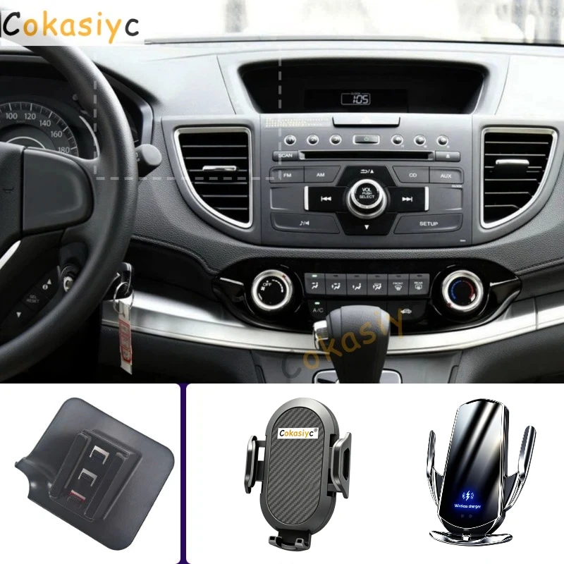 Car Phone Holder For Honda CR-V CR V CRV 2012 2013 2014 2015 2016 Mobile Phone Mounts Car Wireless Charging Special Fixed Base