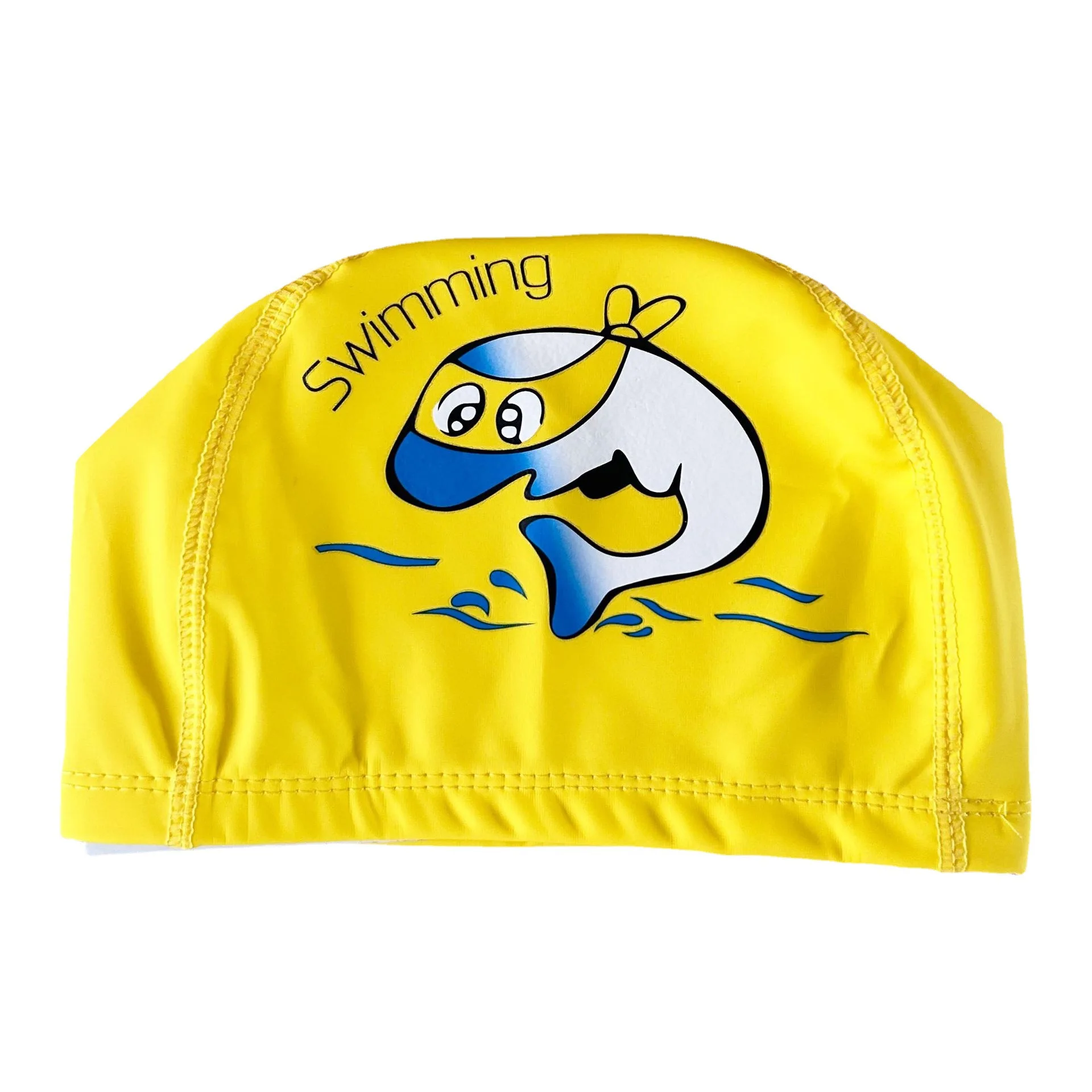 الأطفال الاطفال مطاطا بولي PU الكرتون قبعة السباحة السباحة بركة المياه الرياضة حماية آذان قبعة السباحة الاستحمام القبعات قبعات بنين بنات