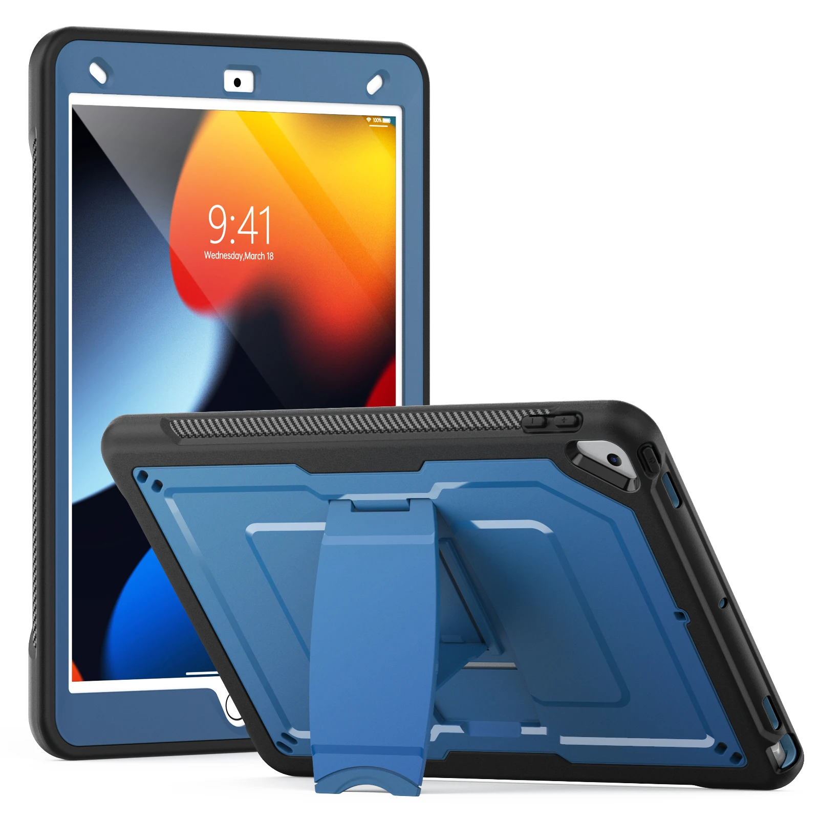 

Tablet Case For iPad 10.2 (2021) / (2020) / (2019) / Air 10.5 inch (2019) / Pro 10.5-inch (2017) PC + TPE Cover with Zin