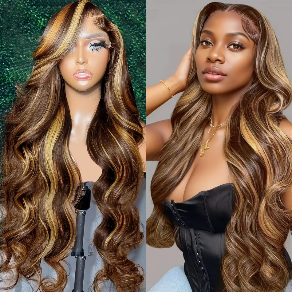 

40 Inch Human Hair HD 13x6 Body Wave Lace Front Wig Pre Plucked Wig 13x4 highlight Frontal Wigs For Women Choice Wig