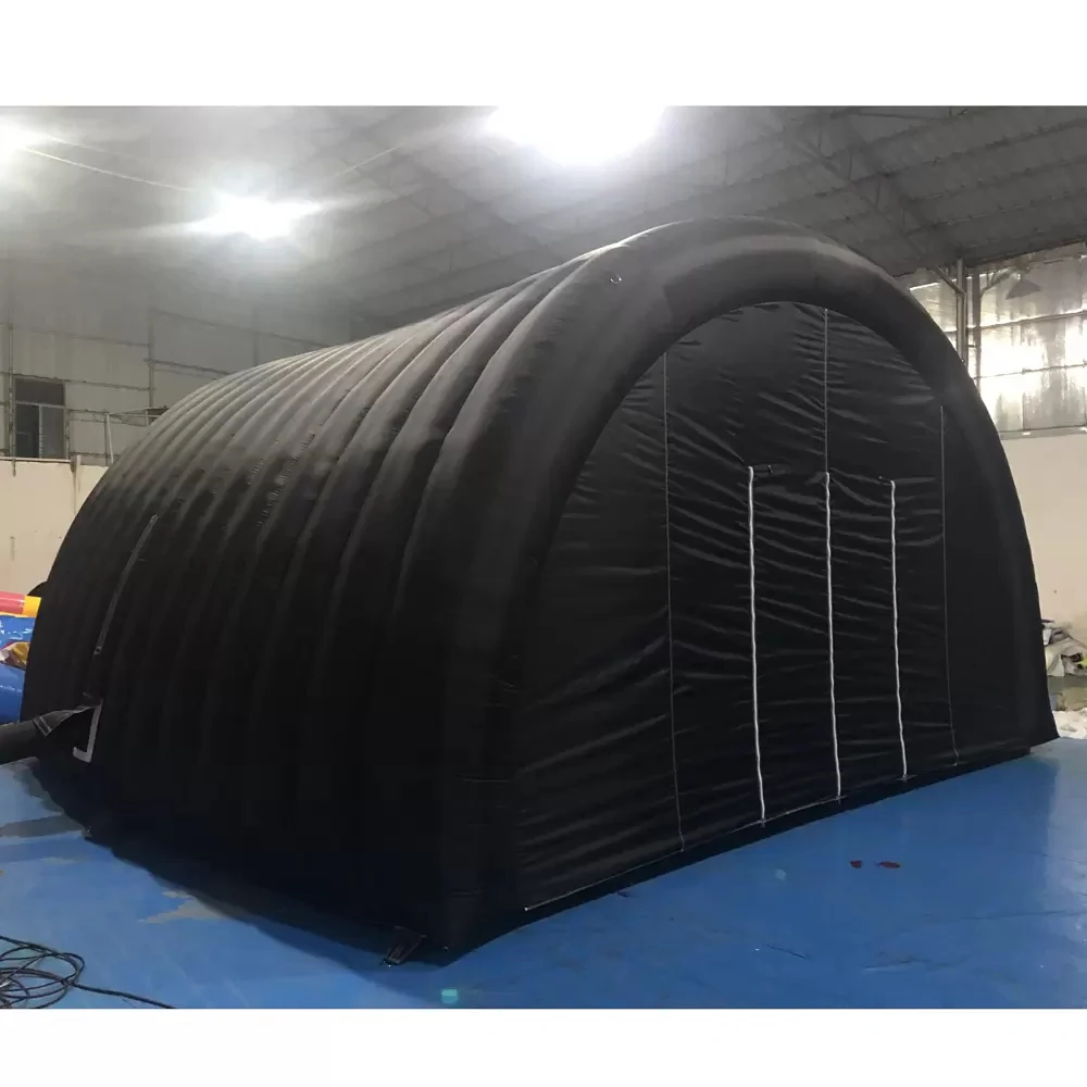 Giant black/white Inflatable Stage Cover Tent,Air Supported Inflatable Stage tent Dome Marquee Double Layers Outdoor Exhibition