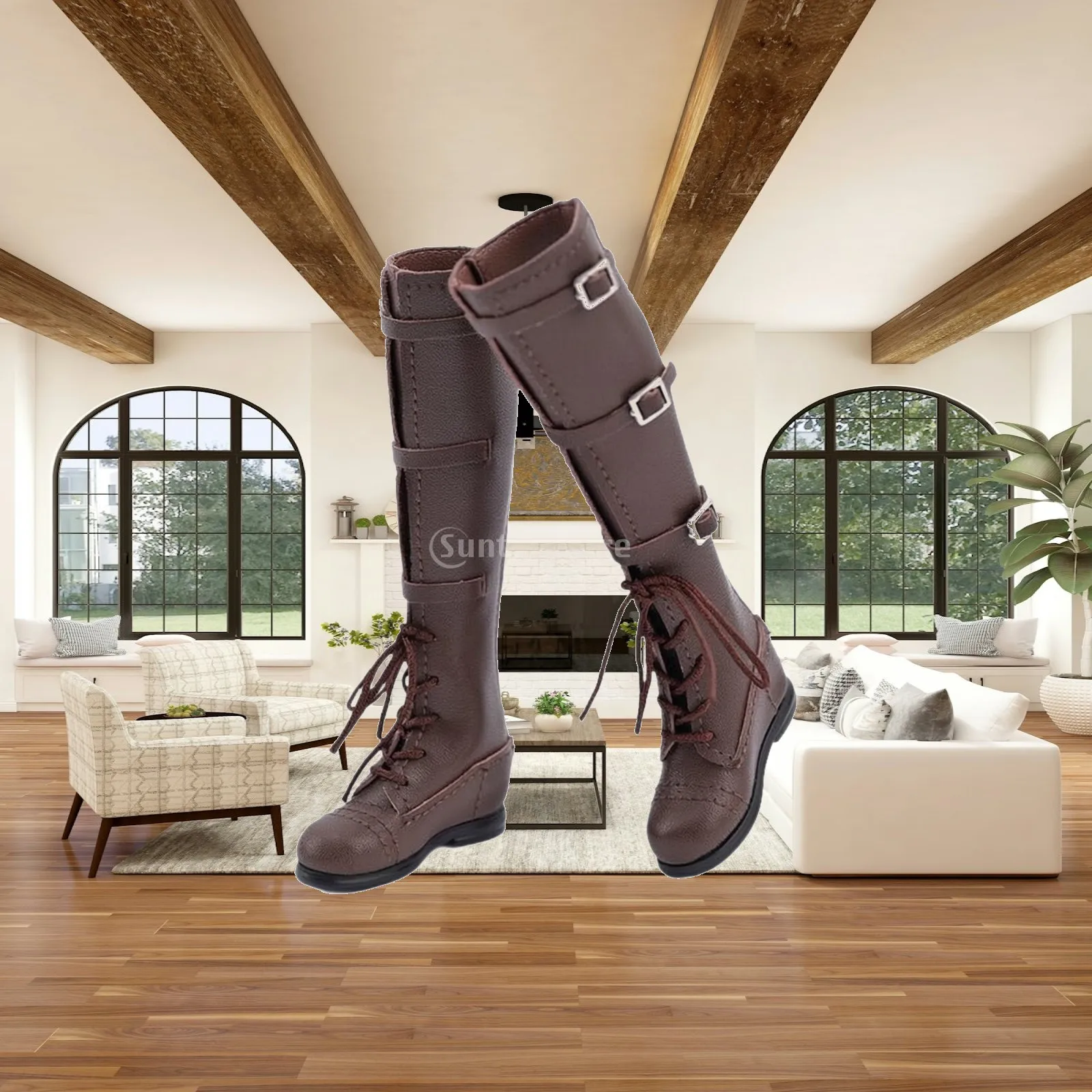 Action Figure Boots Knee-High Figure Boots Footwear Realistic Sturdy for Collectors, Dioramas