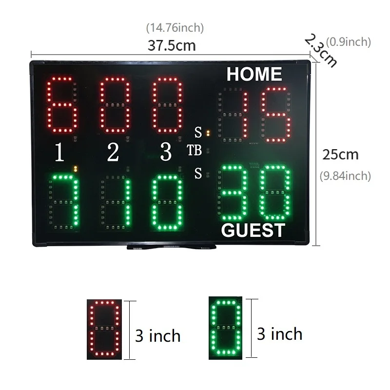 Digital Court Scoring Equipment LED Electronic Padel Scoreboard For Tennis Training Display Score Board With Wrist Watch Control