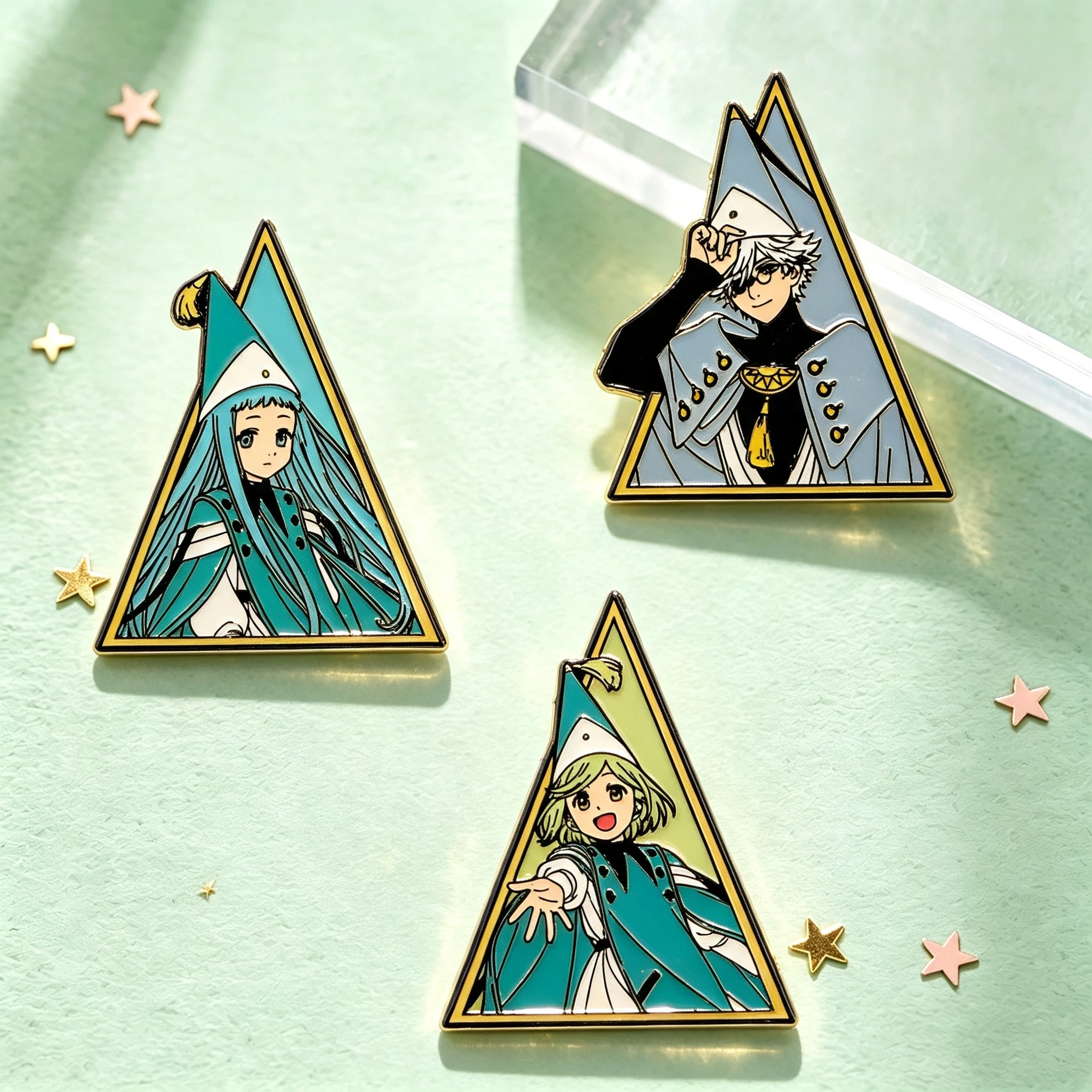Anime Witch Hat Enamel Pin Manga Brooches for Women Lapel Pins Badges on Backpack Clothing Accessories Jewelry Friends Gifts