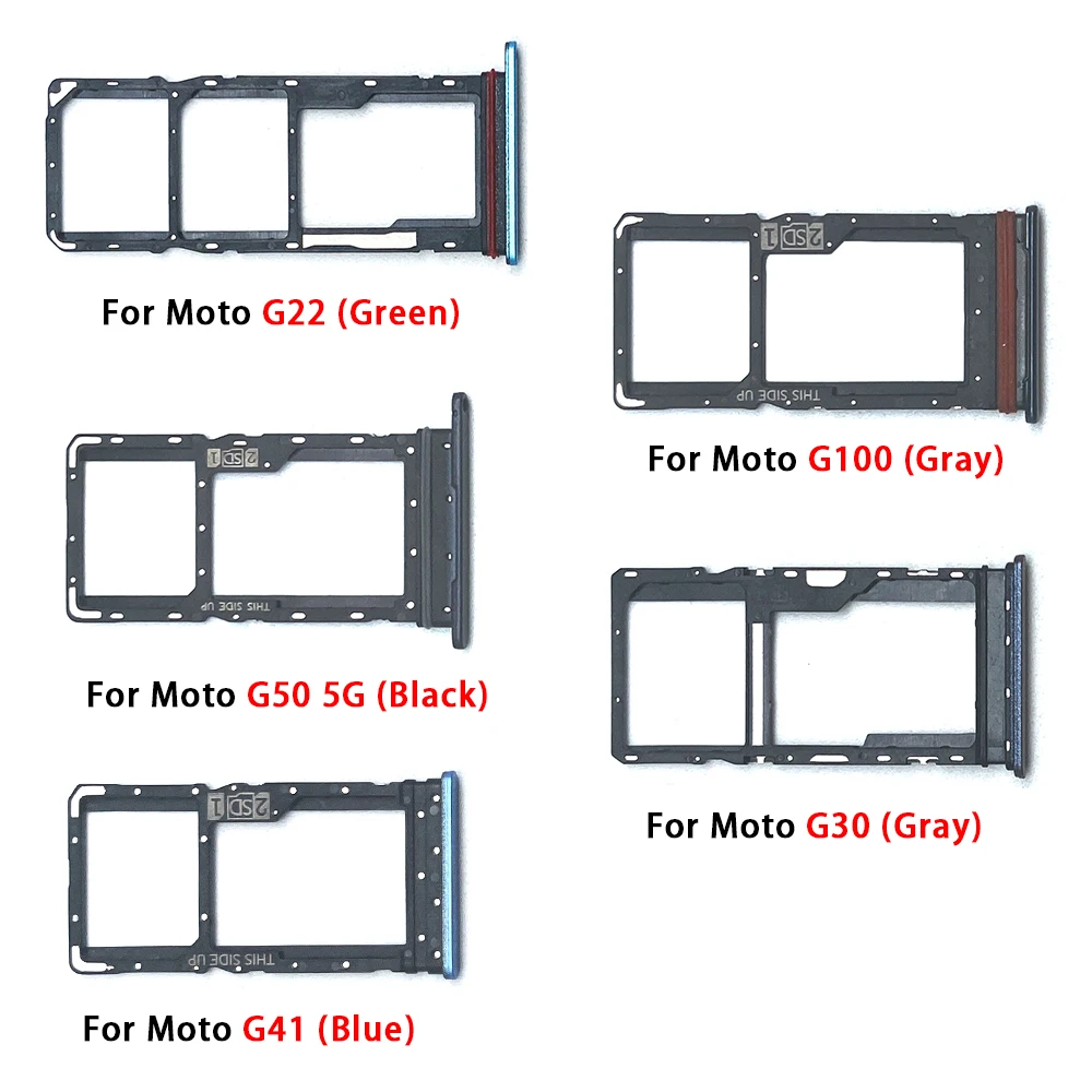 อะแดปเตอร์ที่ใส่ถาดซิมช่องเสียบบัตร SD การ์ดสำหรับ Moto G22 G30 G41 G50 G60 G100โทรศัพท์ที่ใส่ SD ถาดใส่การ์ดพร้อมเครื่องมือ