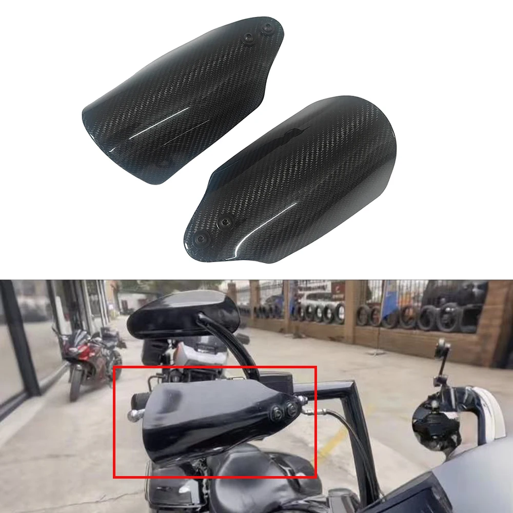 

Carbon Fiber Motorcycle Handlebar Deflector Guard Protection For Harley Touring Electra Glide / Touring Road Glide King