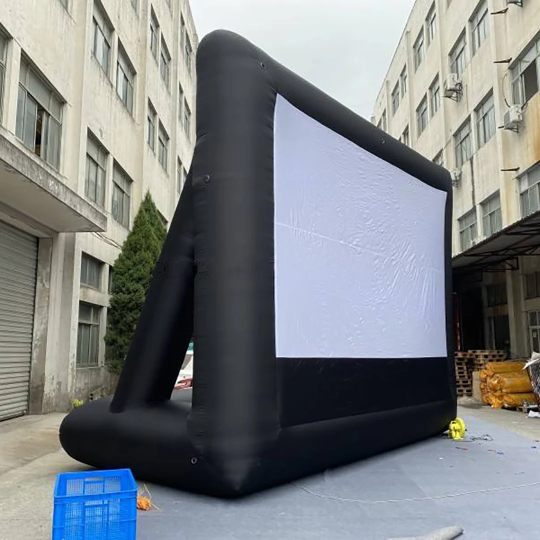 대형 휴대용 방수 야외 영화 스크린, HD 프로젝션, 뒷마당 시네마, 드라이브인 이벤트용 풍선식 필름 디스플레이