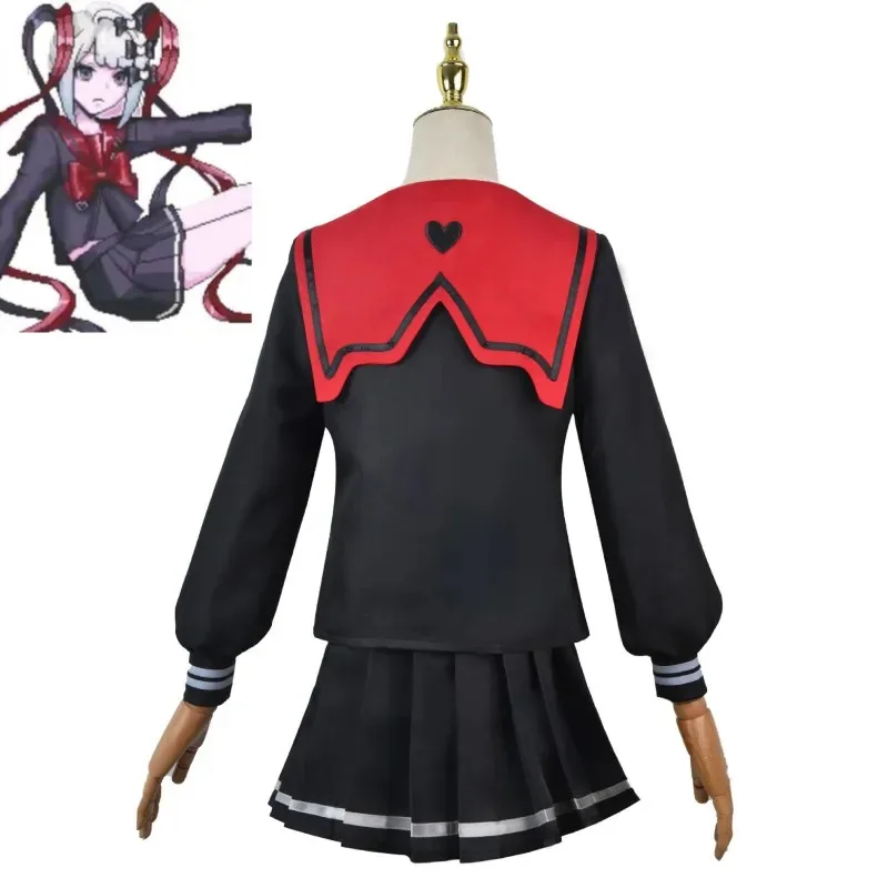 

ss13Game Rain KAngel Ame OMG Kawaii Angel NEEDY GIRL OVERDOSE Косплей Костюм Парик Аниме Черный Красный Моряк Униформа Хэллоуин Костюм