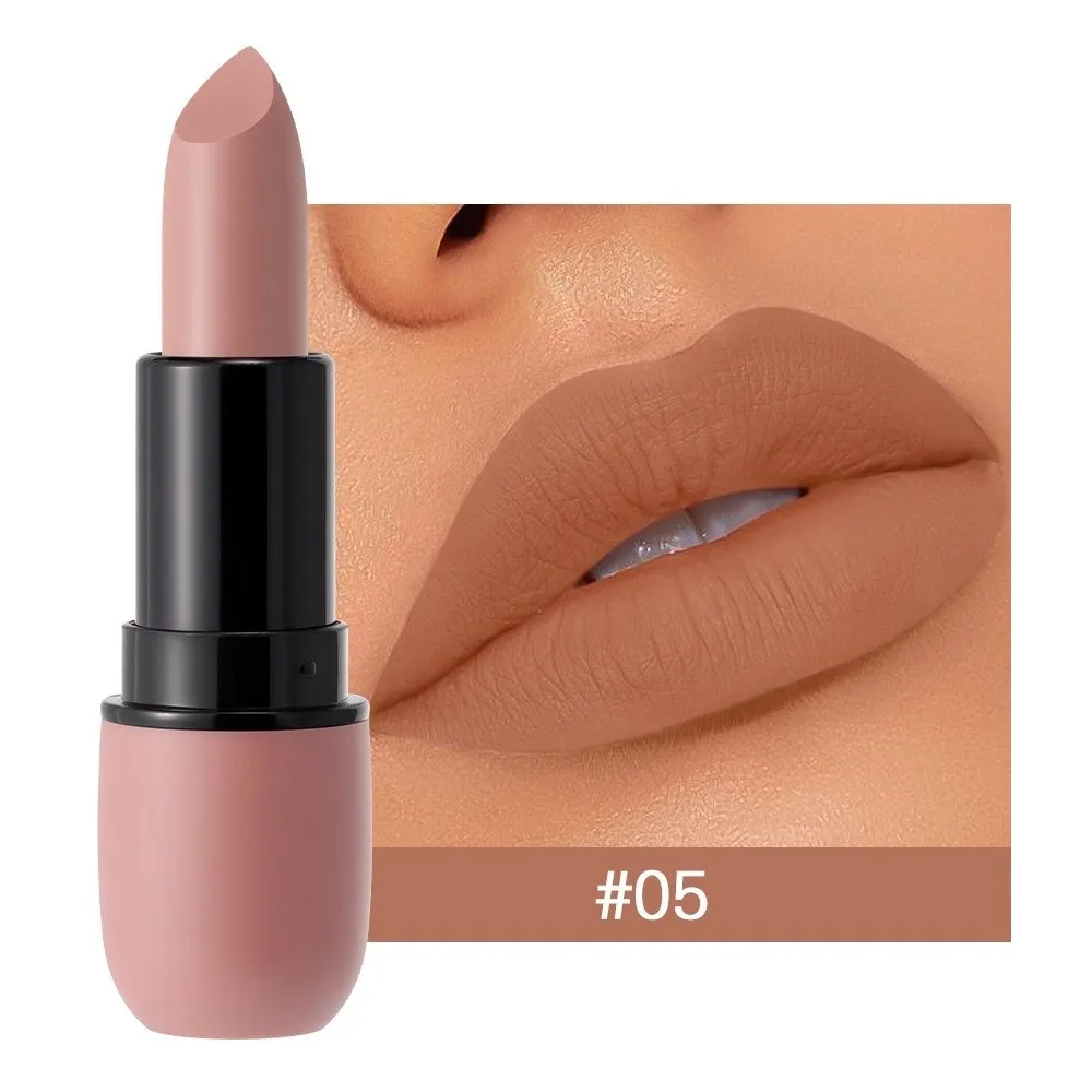 New 6 Colors Matte Lipstick Waterproof Long Lasting Velvet Lip Glaze Smooth Non-stick Cup Lip Contour Pencil Lip Makeup