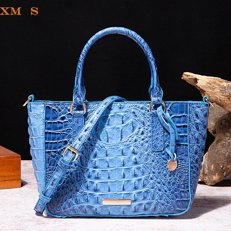 XMESSUN Neue Umhängetaschen mit Krokodilmuster für Damen, 2026, Modedesigner, Luxus, Vintage-Dame, PU-Leder, Schulterhandtasche