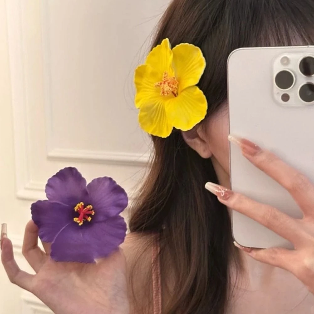 فراشة الأوركيد زهرة الأوركيد دبوس الشعر كريستال الحلو شاطئ البحر عطلة أغطية الرأس إكسسوارات الشعر الكورية نمط بوهيميا المشابك