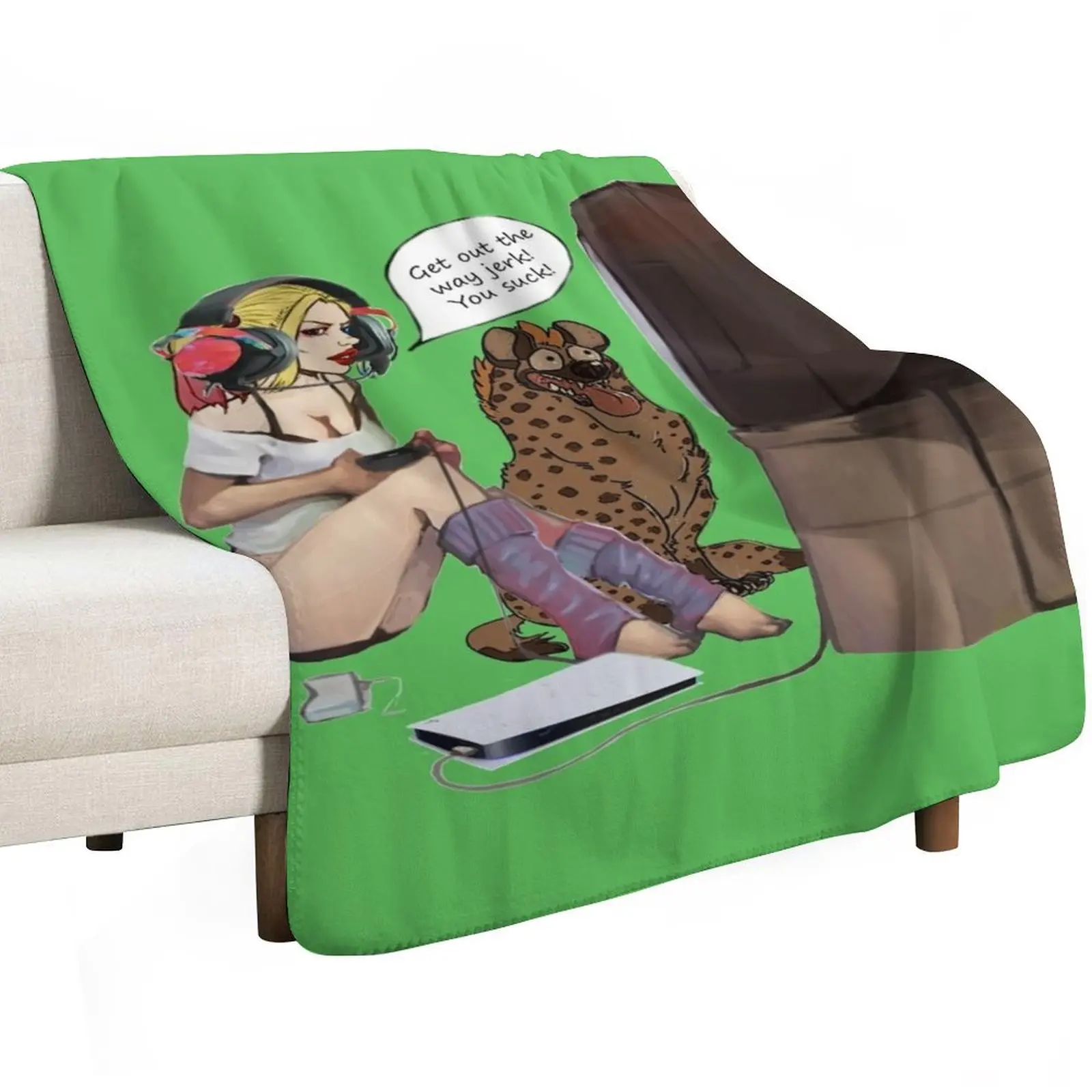Naht Quinn Throw Blanket decorative Loose Plaid on the sofa Quilt funny gift halloween Blankets