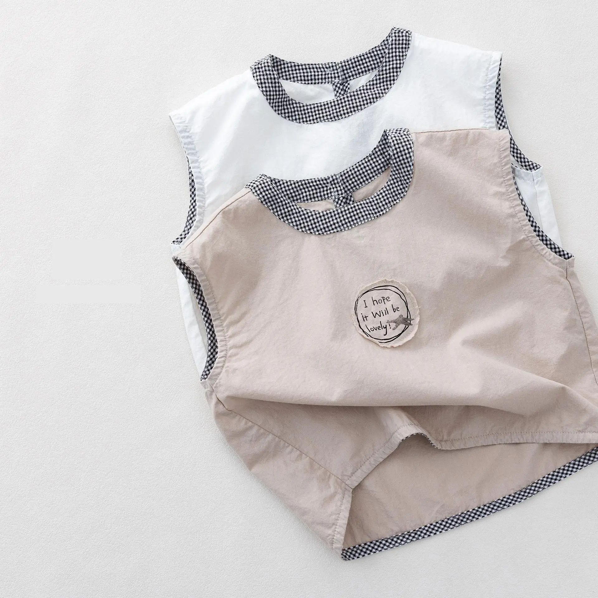 

2026 Summer New Children Sleeveless T Shirts For Boys Girls Thin Cotton Vest Baby Cotton Tee Toddler Loose Tops Kids Clothes