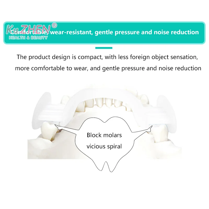 Dentes de boca moagem guarda para moagem dos dentes, Dental Night Rubber Protection Mouth Guard, Boca apertando guarda para moagem dos dentes, 2 PCs/box