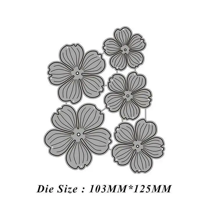 Flowers Metal Cutting Dies Stencils For DIY Scrapbooking Decorative Embossing Handcraft Template