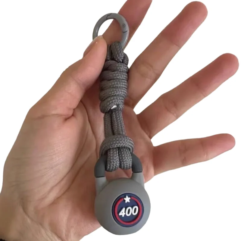 Neuer Fitness-Serie-Schlüsselanhänger, handgewebt, Kettlebell, Hantel, Schlüsselanhänger, Geschenk für Fitness-Enthusiasten, modischer Charm-Taschenanhänger – Detail 6