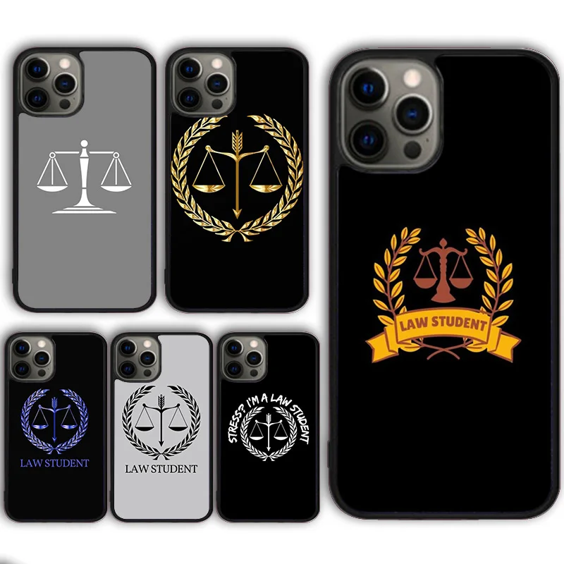 Law Student Lawyer Judge Phone Case Cover for iPhone 16 15 SE2020 13 14 11 12 Mini Pro Max 6 7 8 Plus  coque fundas Shell