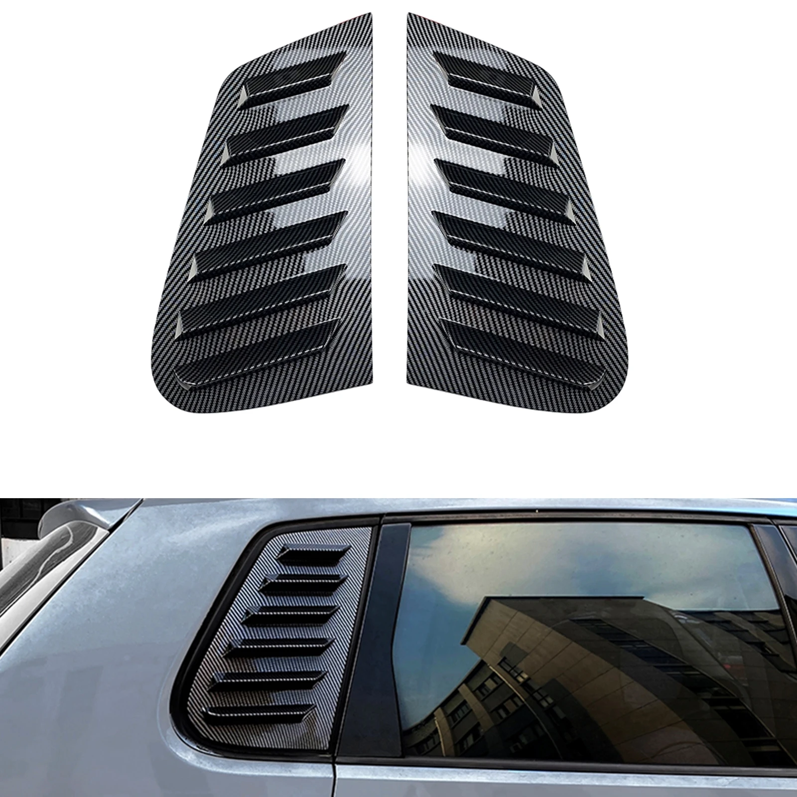 

For Volkswagen VW Polo MK4 9N3 Facelift 9N 2001-2009 Hatchback Rear Side Window Louver Shutter Cover Trim Windshield Shade Blind