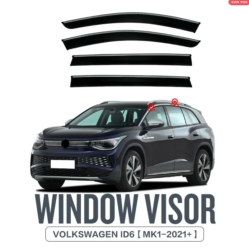 

Для VOLKSWAGEN ID6 2021+ Дефлекторы окон, навесы-тенты, защита от дождя и солнца для боковых окон, автоаксессуары