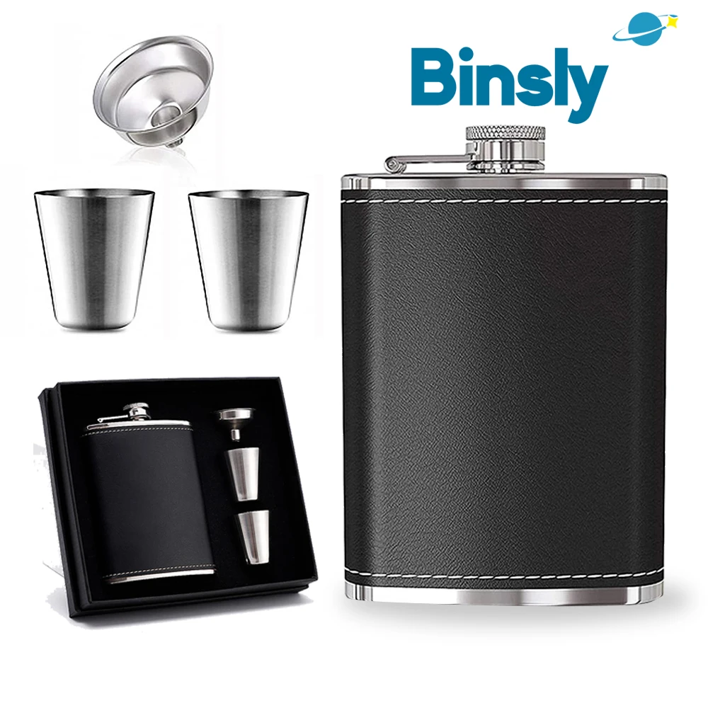 

Набор фляг из нержавеющей стали, портативная маленькая плоская бутылка емкостью 8 унций, фляжка для вина, виски, спиртовая кожа, фляги для ликера