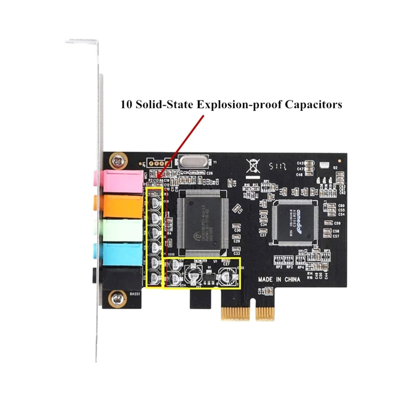 CMI8738 PCIe Sound Card PCI 5.1 for EXPRESS  Card for PC for Windows 8  7