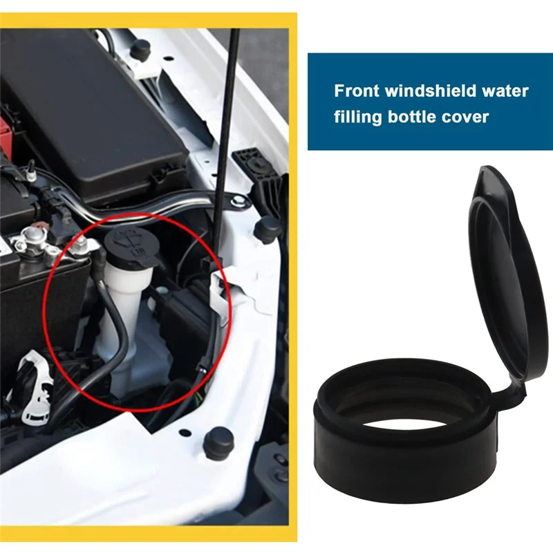 Bouchon de bouteille de pulvérisation d'essuie-glace automobile, 1 pièce, bouchon de radiateur ABS noir pour Tesla 3/Y 1131028-00-A 1607951-00-A