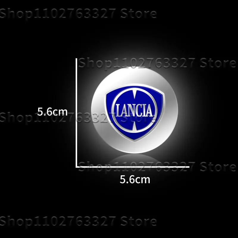 4Pcs 56mm Aluminium Car Wheel Center Hub Caps Emblem Wheel Sticker For Lancia Delta 3 Ypsilon Phedra Musa Voyage Accessories