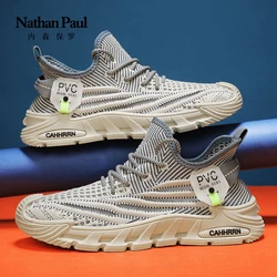 2024 men's shoes flynit shoes mesh sports shoes breathable and lightweight casual men's shoes student trendy shoes men's shoes