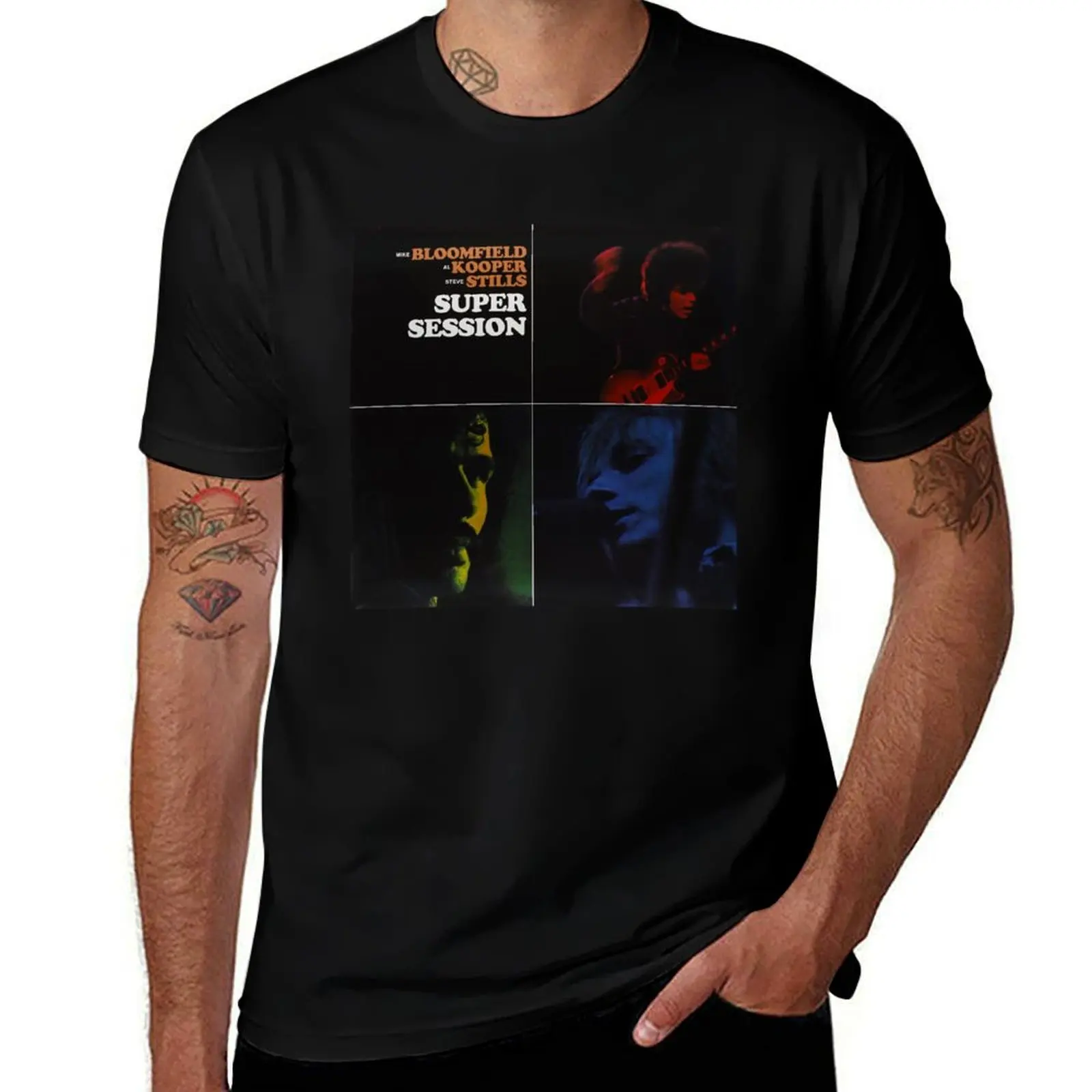 Mike Bloomfield Al Kooper Steve Stills Super Session T-Shirt Casual Daily Wear Short Sleeve Top