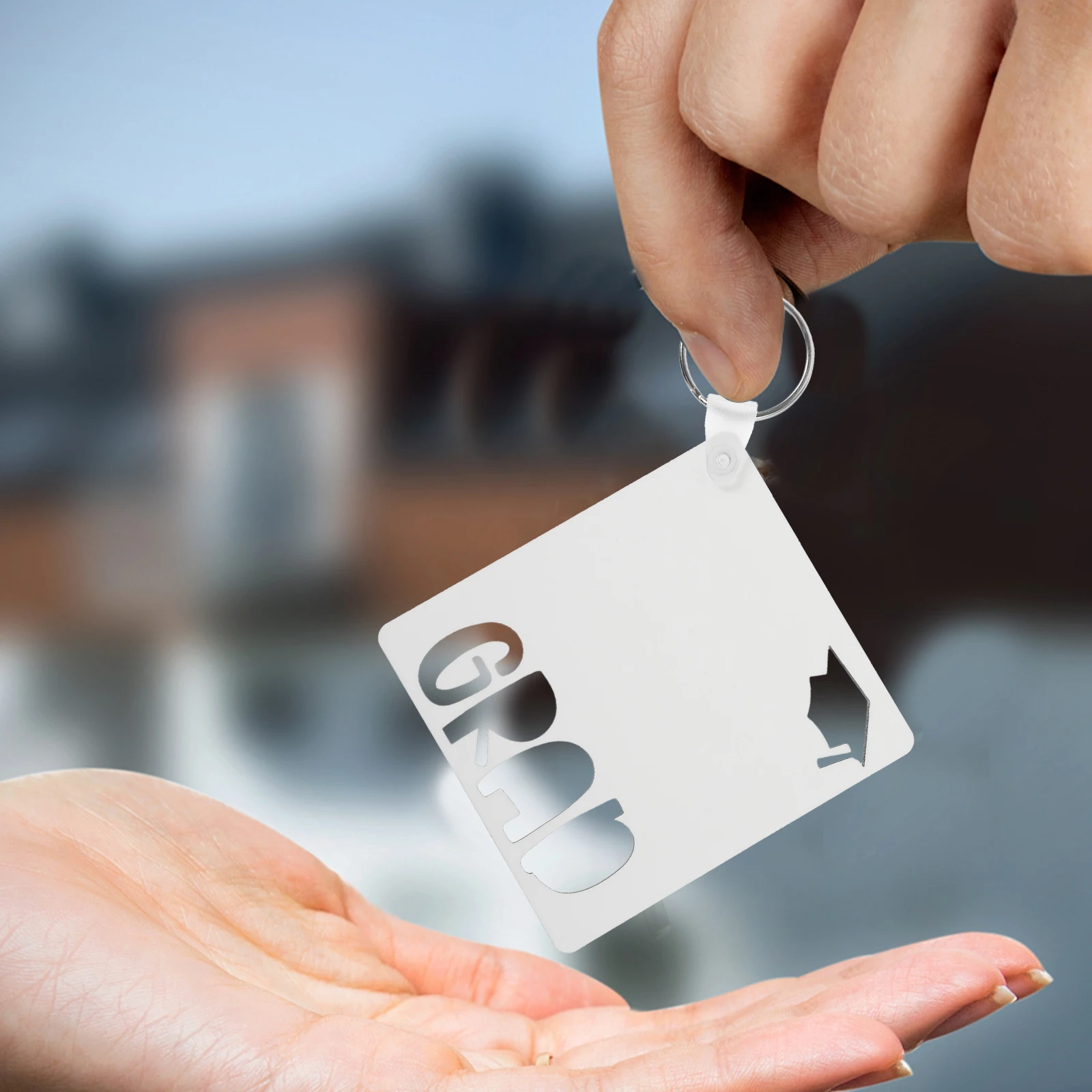 

Blank Keychains DIY Sublimation naments Unfinished Decoration Heat Transfer Blank Heat Transfer Decoration Craft Doorplate