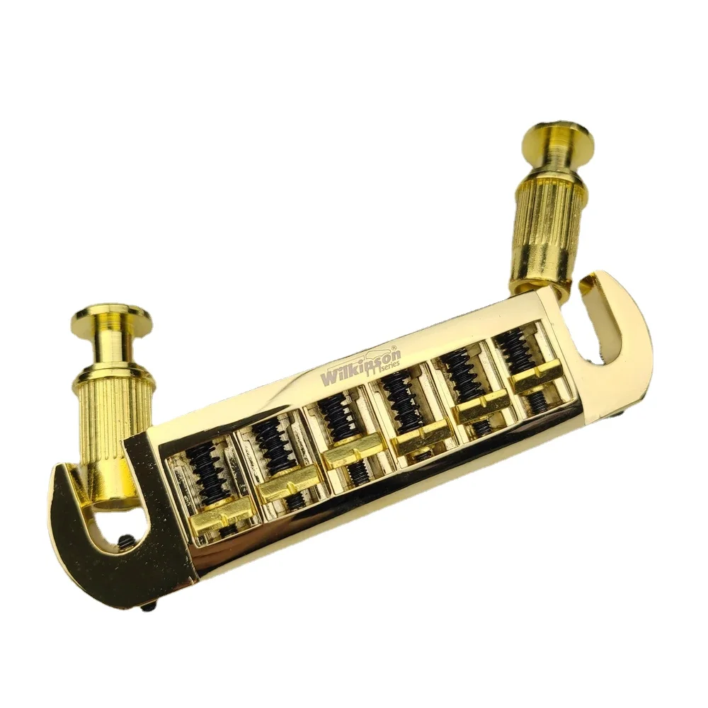 

Wilkinson 52mm String Spacing Golden Adjustable Wraparound Bridge for Gibson/Epiphone Les Paul LP Electric Guitar Gold WOGT3