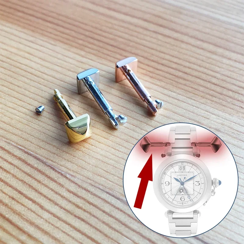 

Quadrangular Pyramid Watch Screw Tube Rod for Cartier Pasha Watch Lug Connect Link Kit