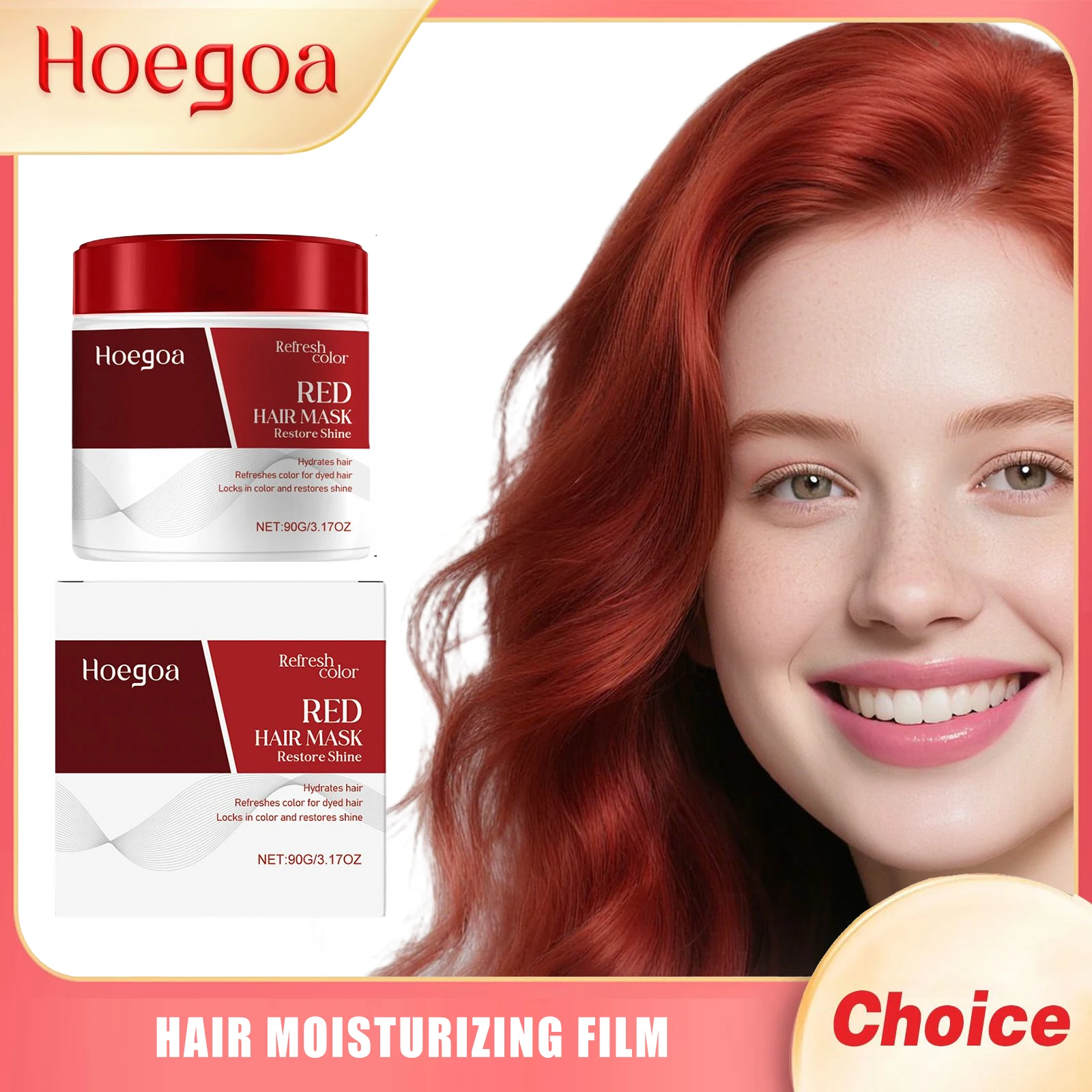 

HOEGOA Hair Nourish Mask Deep Hydrate Repair Damage Restore Luster Reduce Loss Enhance Resilience Stay Soft Hair Moisturize Film