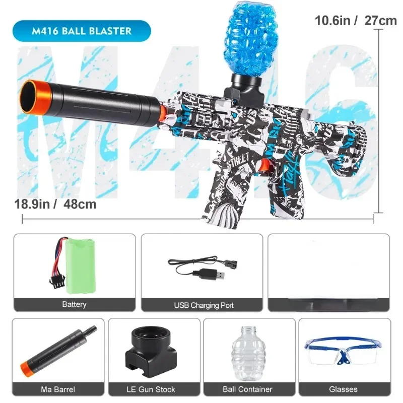 Outdoor play for adults and children, Airsoft gun, Splash gun, Model C toy gunM416 Electric toy gun