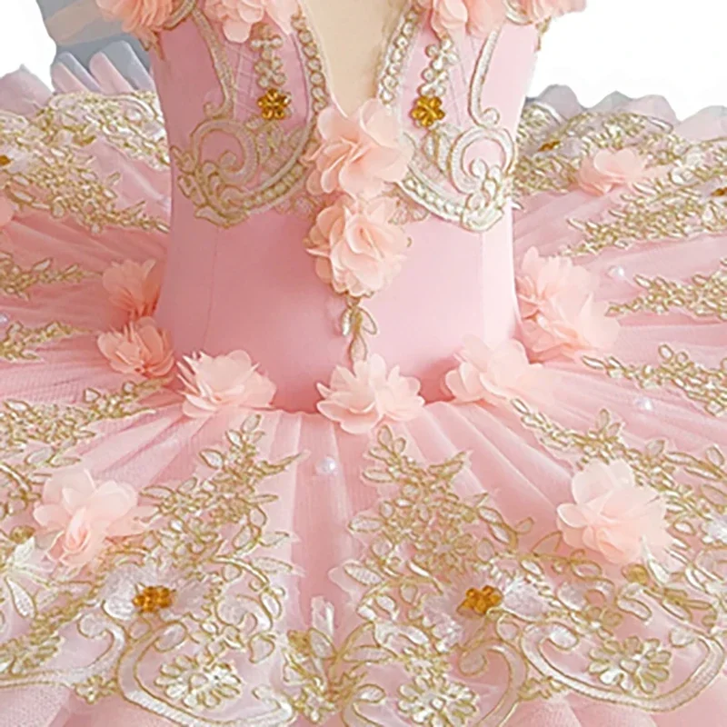 Vestido tutú de Ballet profesional, tutú de bailarina, vestido de fiesta para adultos y niños, traje de baile de Ballet, falda de actuación de baile en grupo