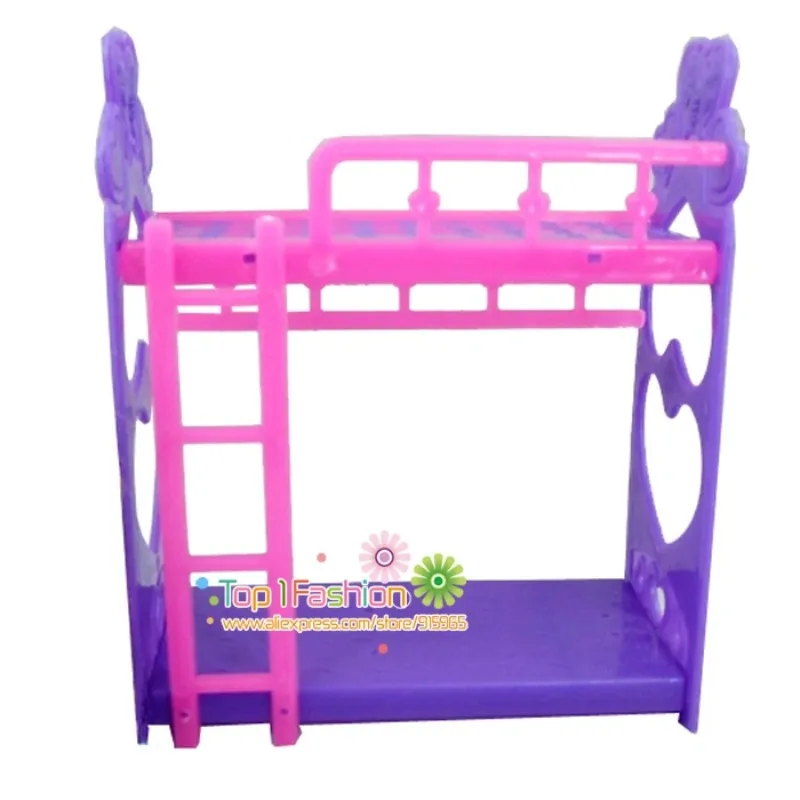 Girl Birthday Gift Plastic Bed for Barbie Doll Mini Kelly Doll Play House Accessories Gift Toy for Girl