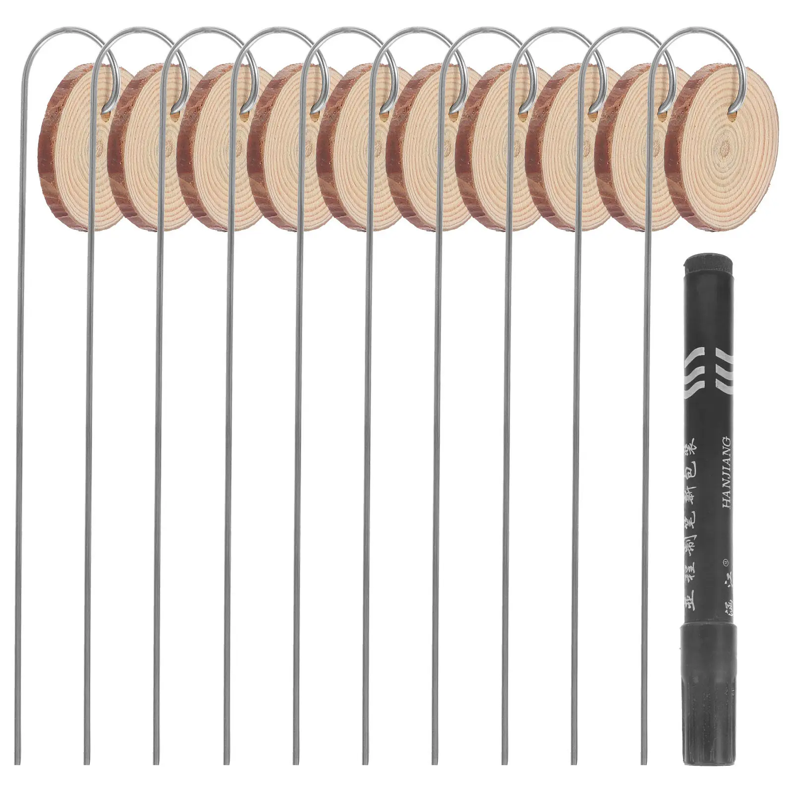 

Набор деревянных круглых бирок для растений, маркеры для сада, для комнатных и уличных растений, этикетки для суккулентов