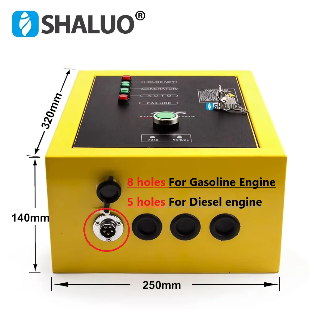 5/8 Hole 220V 240V 10KW Generator ATS Control Box Single Phase Auto Start Stop Controller Module Gasoline Diesel Generator Parts