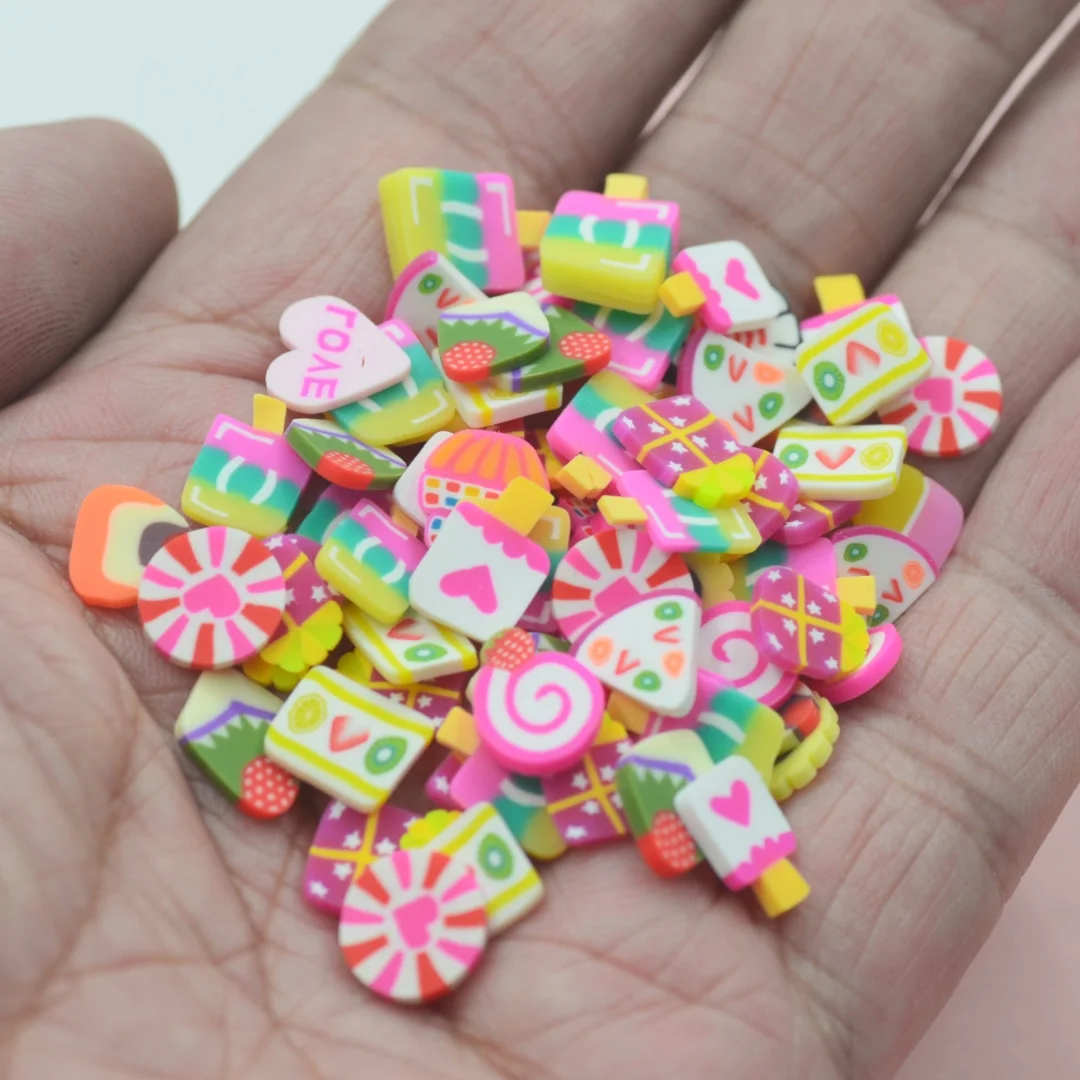 30g Polymer Clay Candy Sprinkles,Party Decoration Confetti-Slime Playing Supplements-Scrapbook Cardmaking Supplies-Not Edible