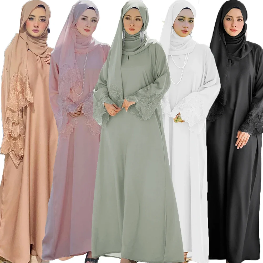 

Ramadan Muslim Women Hijab Dress Embroidery Abaya Dubai Kaftan Turkey Eid Djellaba Marocain Caftan Arabic Robe Islamic Jalabiya