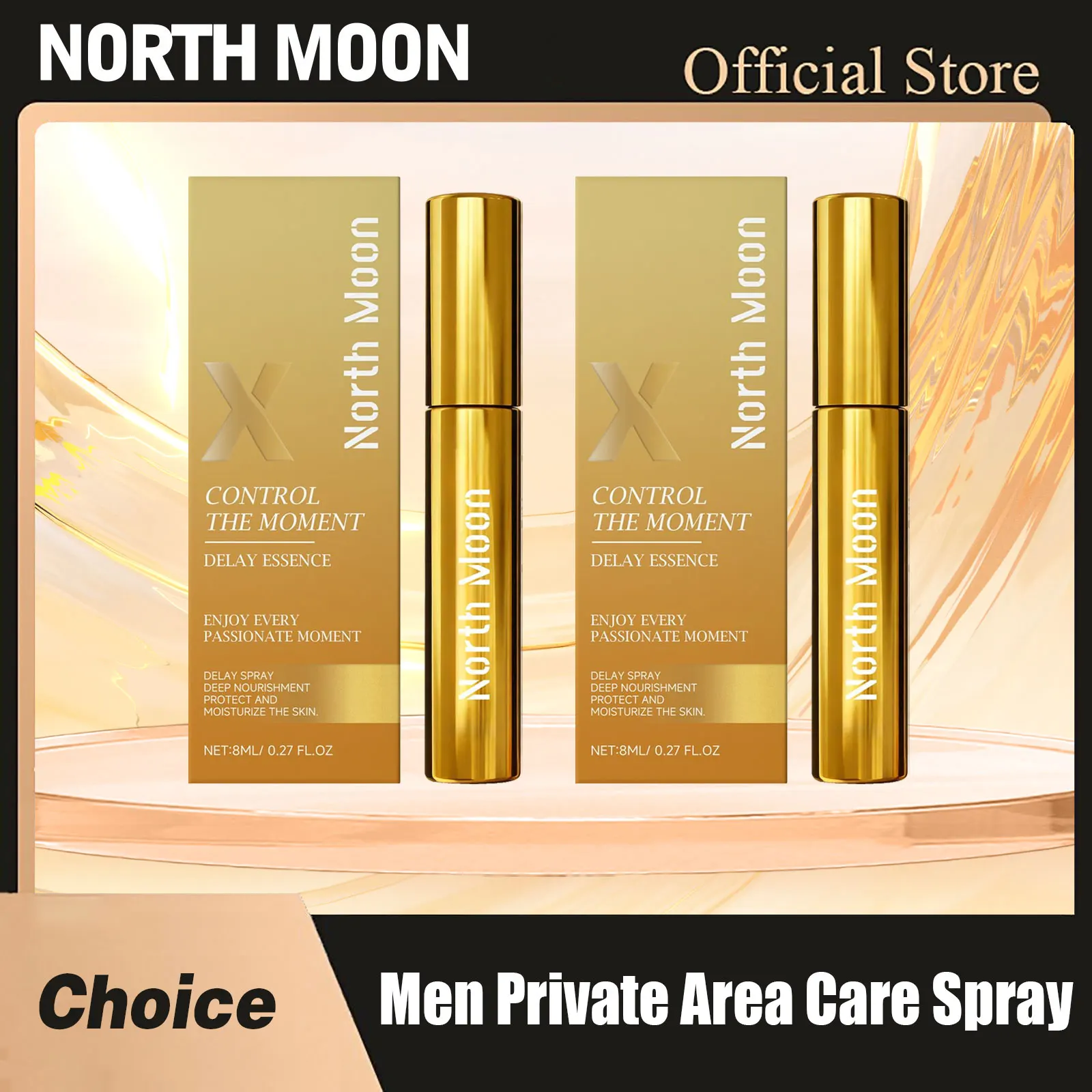 North Moon Men Private Area Care Spray No Side Effect Odor Remove Increase Penis Enlargement Clean Long-Lasting Sex Delay Sprays